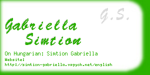 gabriella simtion business card